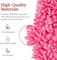 Pencil Artificial Christmas Tree with 300 2-in-1 White & Multicolor LED Lights & Sturdy Metal Base